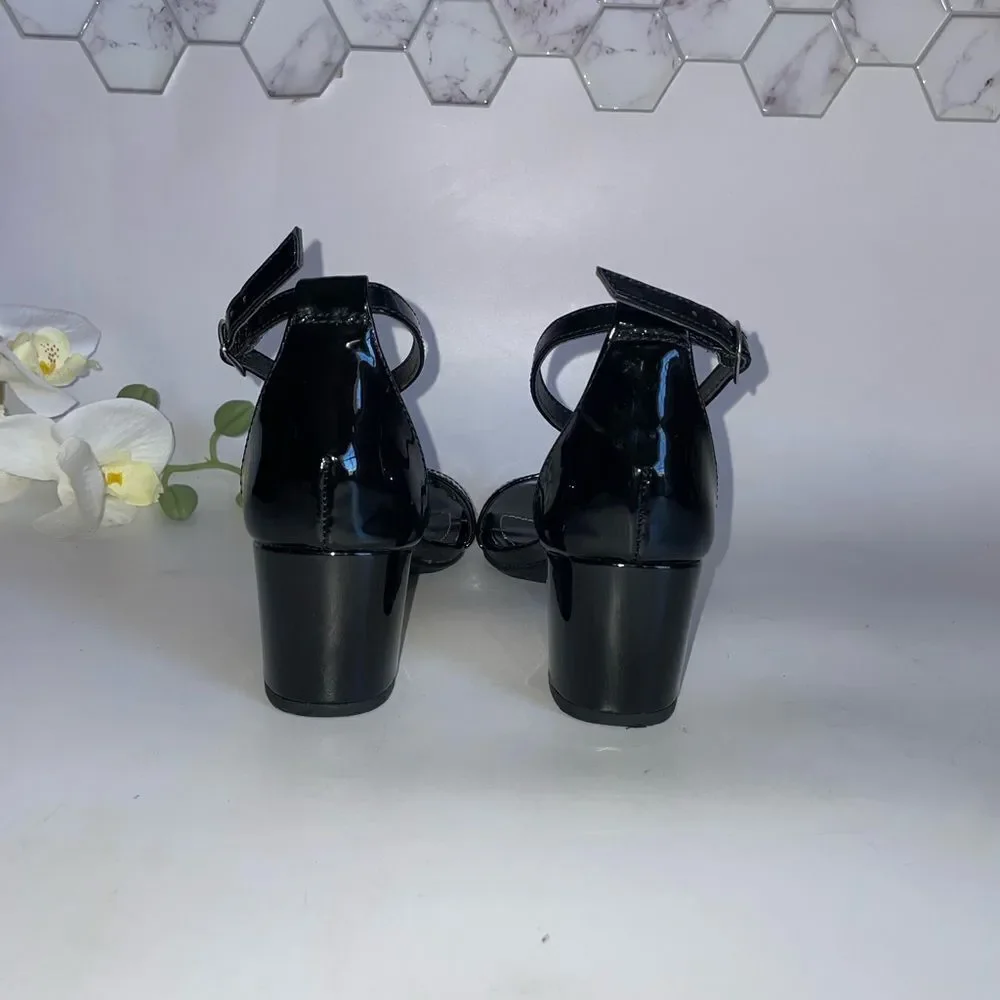 Steve Madden Black Heels with Ankle Strap
